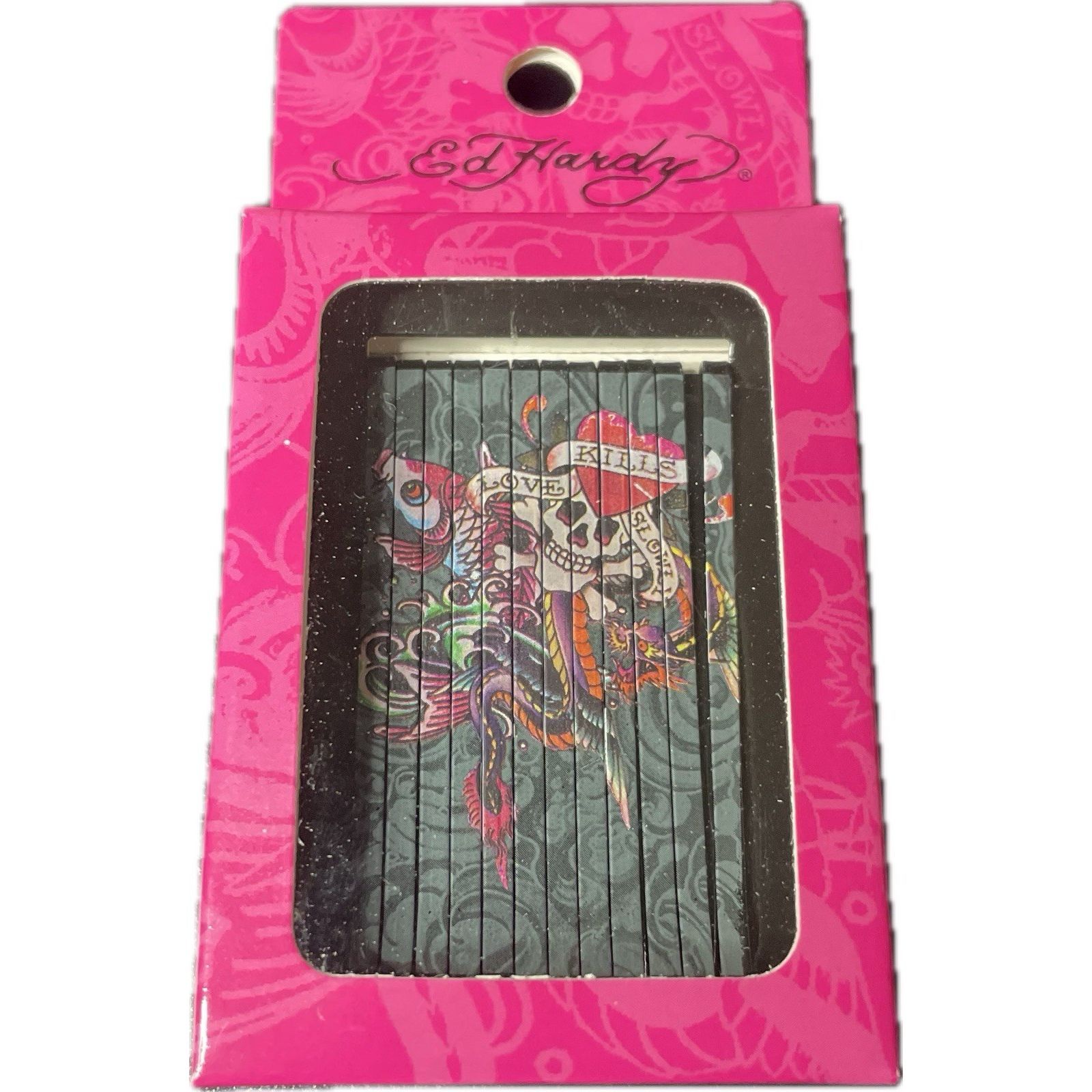 Ed Hardy "Love Kills Slowly" Bobby Pins Hair Pins (Set Of 12)
